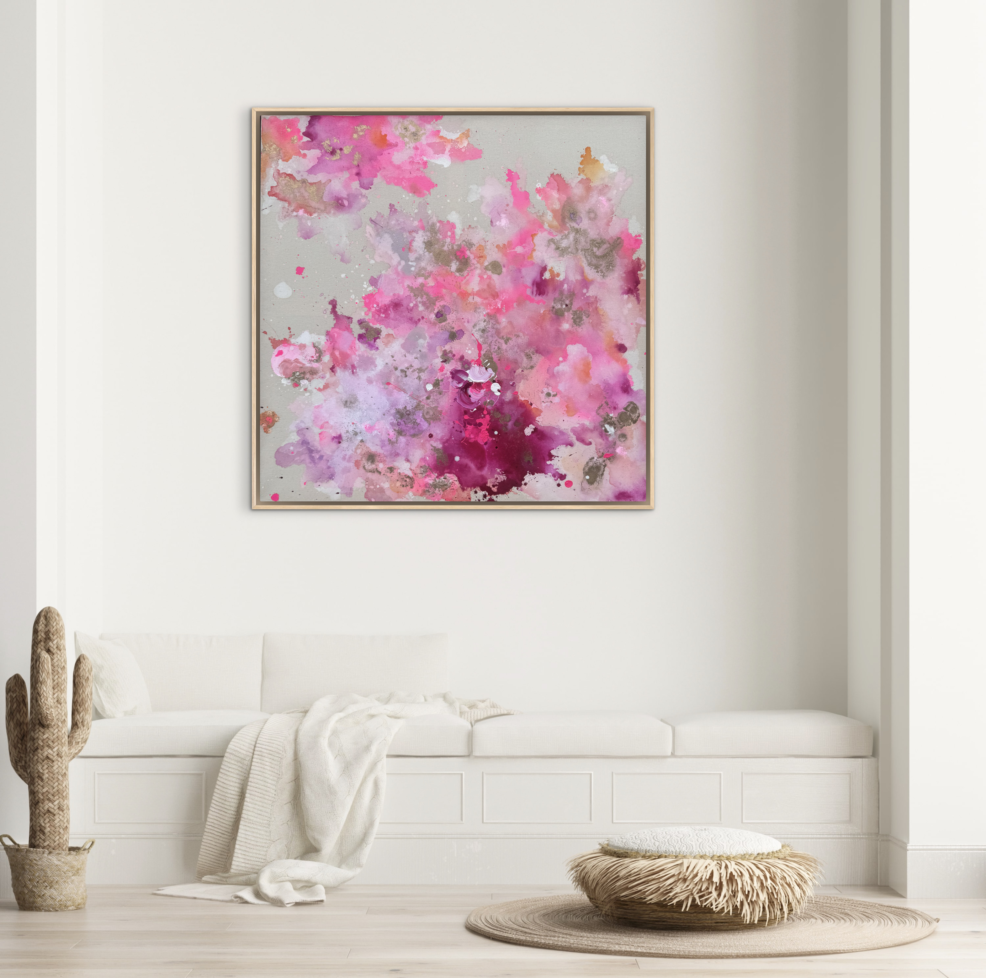 Pure Serie, 2025, Acryl und Gold auf roher Baumwollleinwand, Ansicht 15